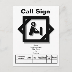 Postal Ícone De Aparência 3D    Cartão QSL Personalize