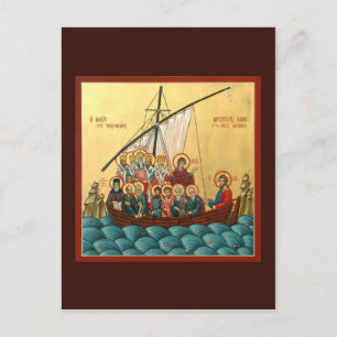Postal Ícone Místico do Cartão de Oração Santa da Igreja