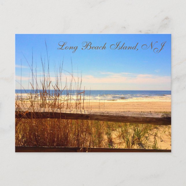 Postal Ilha de Long Beach, cartão LBI de NJ (Frente)