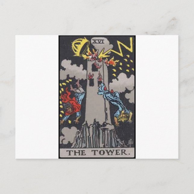 Postal Imagem de cartão Torre Tarot (Frente)