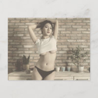Incrível! Fotografia de modelo de lingerie cartão 