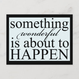 Postal Inspirado algo cartão maravilhoso