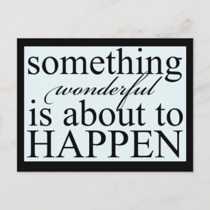 Postal Inspirado algo cartão maravilhoso