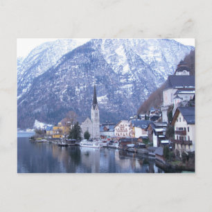 Postal INVERNO do cartão de HALLSTATT ÁUSTRIA