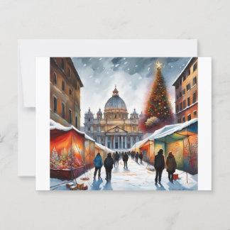 Postal Itália, Roma - Cartão de Natal, Inverno 2004