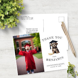 Postal Jardim Infantil Scruffy Puppy Obrigado Cartão de P