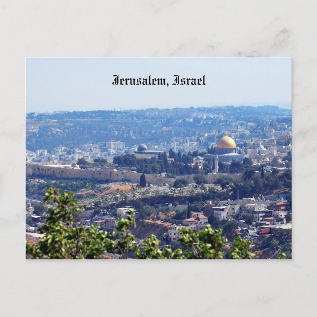 Postal Jerusalém, Cartão de Posto Israel (Frente)