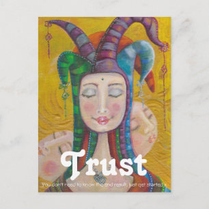 Postal Jester Garota do Circo Cotação TRUST do Cartão Po