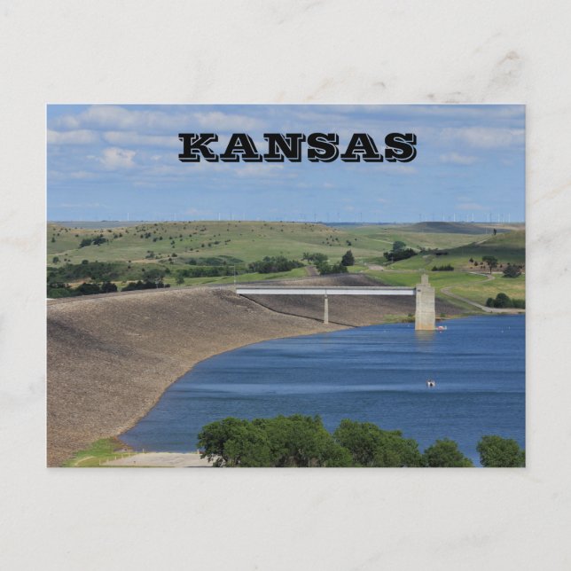 Postal Kansas Wilson Lake South de Lucas Ks Cartão de Pos (Frente)
