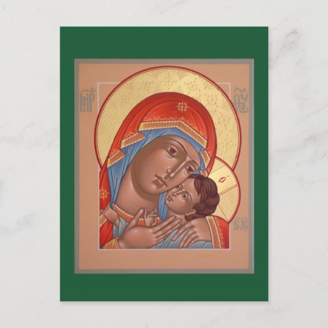Postal Kasperov Mãe de Deus Cartão de Oração (Frente)