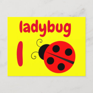 Postal l - cartão flash ladybug