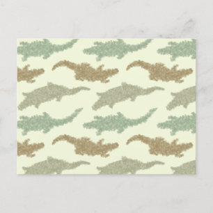 Postal Legal jacarés Camo - padrão perfeito. Cartão Posta