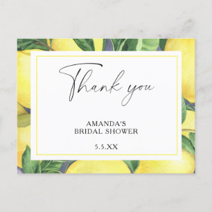 Postal Lemon Citrus - Cartão de Agradecimento de Casament