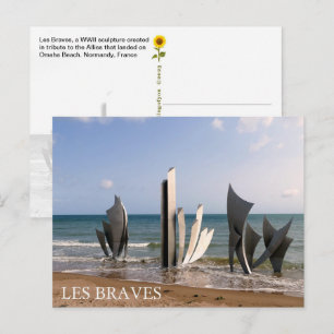 Postal Les Braves Memorial, Normandia, França - cartão po
