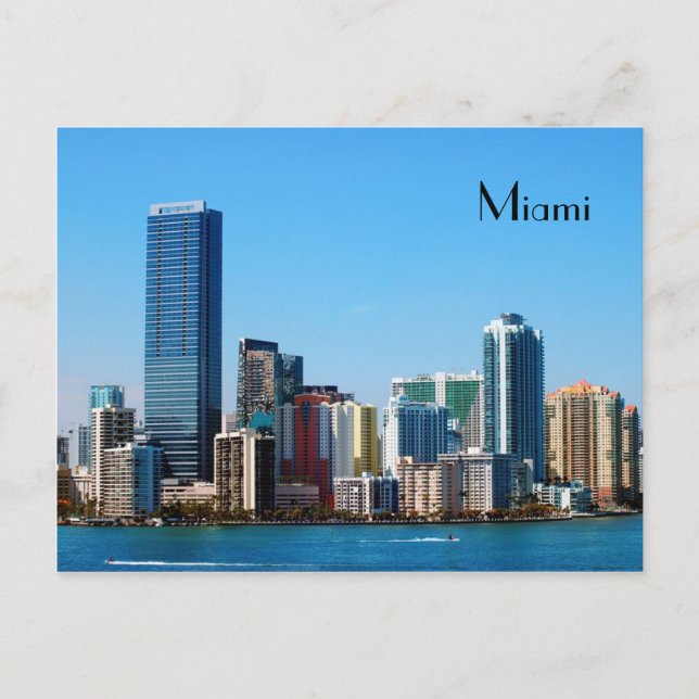 Postal Linha do horizonte Miami - Cartão Poste (Frente)