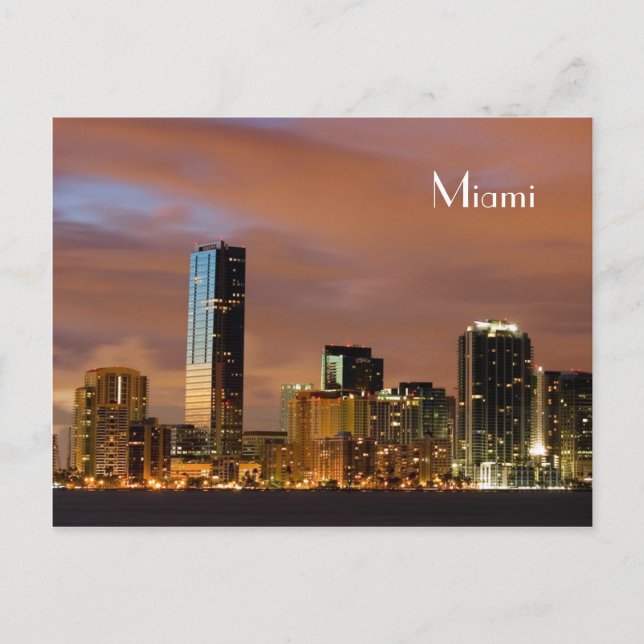 Postal Linha do horizonte Miami - Cartão Poste (Frente)