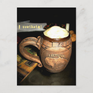 Postal Lithuanian mim cartão de Sveikata (elogios)