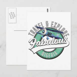 Postal Logotipo do Egito fabuloso explorar viagem. Cartão