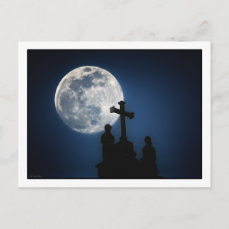 Postal Lua sobre Cusco Cathederal, Peru. postar cartão