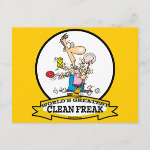 POSTAL MAIOR CARTÃO DE HOMENS DO FREAK MAIS LIMPO DO MUN