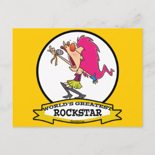 POSTAL MAIOR CARTÃO FEMININO ROCKSTAR DO MUNDO