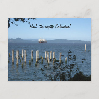 Postal majestoso rio Columbia de Astoria OR, cartão posta