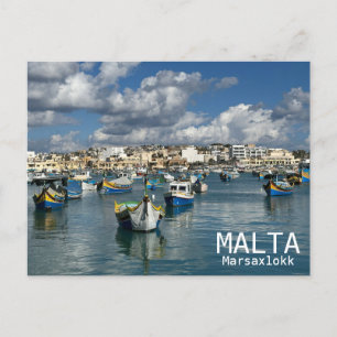 Postal Malta - Marsaxlokk Cartão Postal!