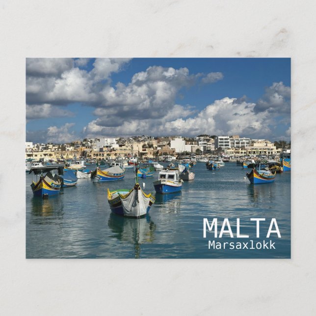 Postal Malta - Marsaxlokk Cartão Postal! (Frente)