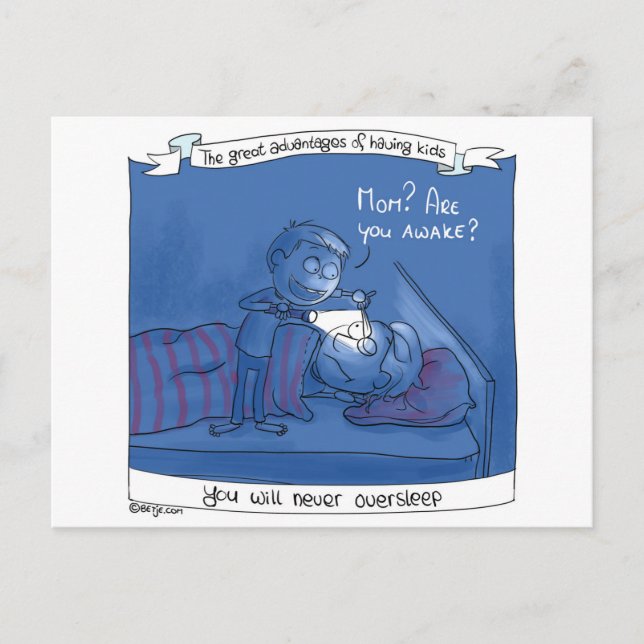 Postal Mamã, está você acordado? Cartão (Frente)