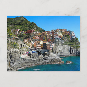 Postal Manarola, Cinque Terre, Itália, Europa - Cartão po