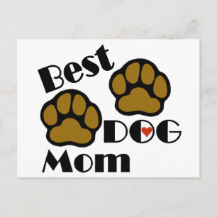 Postal Melhor Cartão do Dia da Mãe de Cachorro e Cartão P