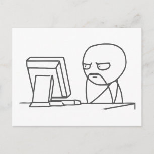 Postal Memória de Cara do computador ‏ - Cartão posta