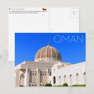 Postal Mesquita do Sultão Qaboos, Mascate, Omã Cartão Pos
