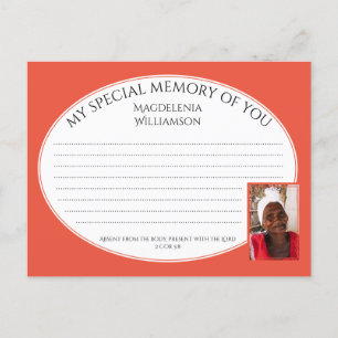 Postal MINHA MEMÓRIA ESPECIAL DO SEU Cartão de Condolênci