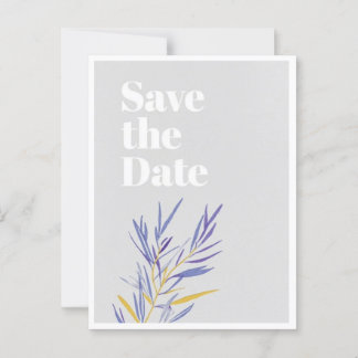 Postal Mínimo Elegante Guarde o Cartão de Casamento de Da