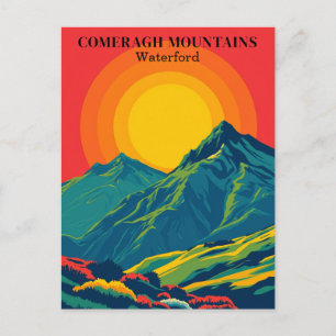 Postal Montanhas Comeragh Irlanda Cartão de Viagem Vintag