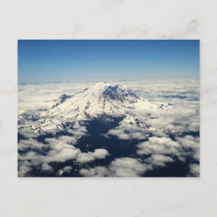 Postal Monte Rainier, Washington, Vista aérea, Cartão pos