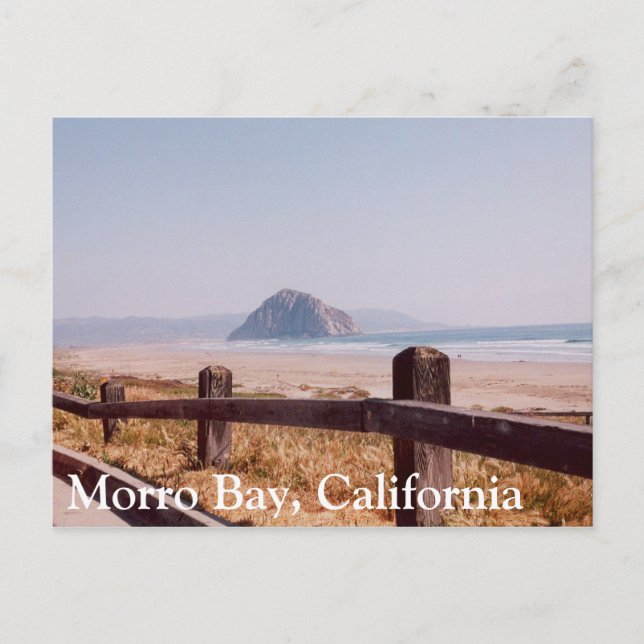 Postal Morro Bay Morro Rock Central California Cartão Pos (Frente)
