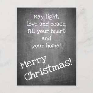 Postal Motivo de Natal em estilo quadro-negro - Cartão po