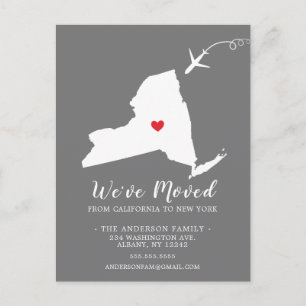 Postal Movendo o estado do anúncio NOVA IORQUE Cartão d