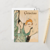 Mulher Loira, Gracias, alterar texto Cartão posta