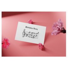 Música Caprichosa de Pássaros Cartão de Aniversári