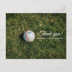 Postal Na moda baseball Simple Sportey Obrigado cartão po