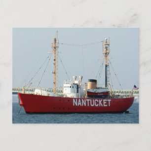Postal Nantucket MÃE Cape Cod Boat no Cartão de Posto H