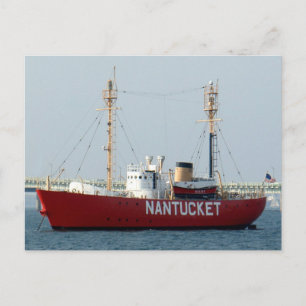 Postal Nantucket MÃE Cape Cod Boat no Cartão de Posto Har