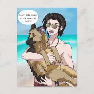 Postal Não fale comigo ou meu cartão de filho