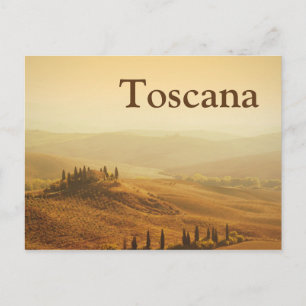 Postal Nascer do sol sobre uma paisagem na Toscana cartão