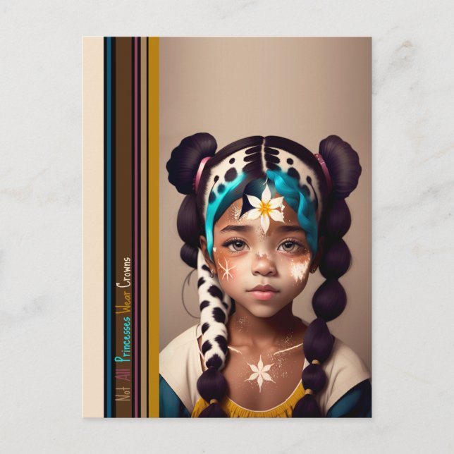 Postal Nem todas as princesas Vestem coroas - Cartão post (Frente)