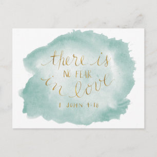 Postal Nenhum medo no cartão do amor