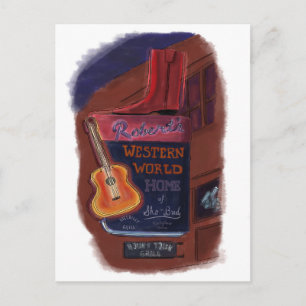Postal Néon em Broadway Nashville Tennessee - cartão